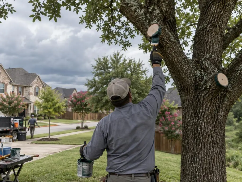 Oak Wilt Prevention Pruning in Frisco, TX